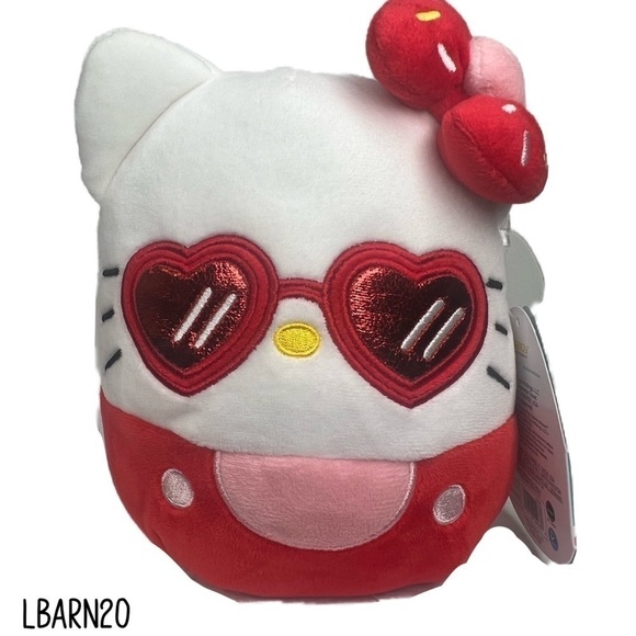 Sanrio Hello Kitty 6 Squishmallows Complete Set Kuromi Valentine Heart Glasses - Picture 4 of 15